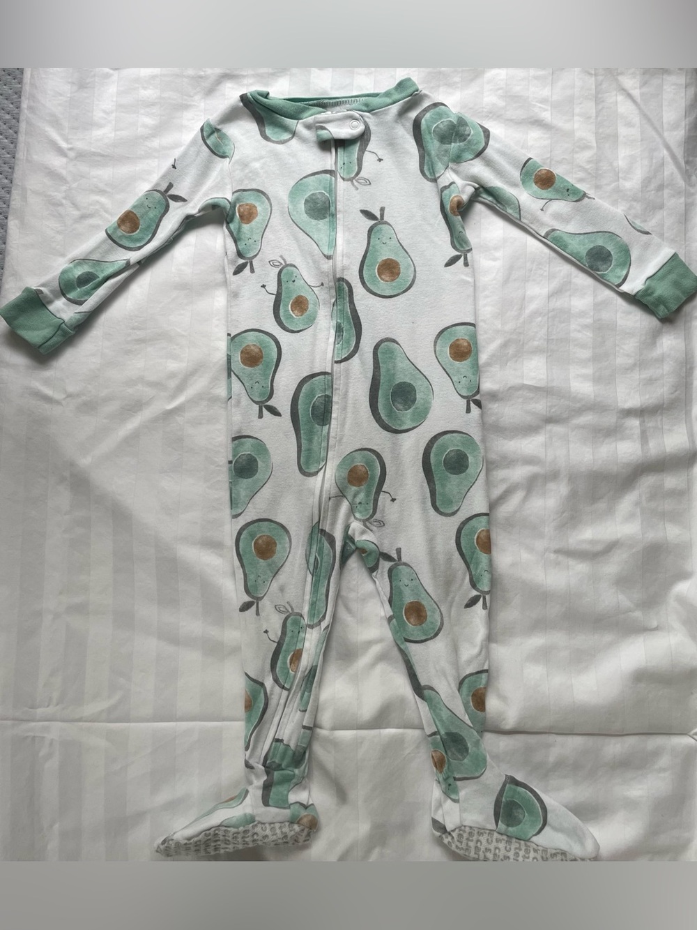 Carter’s Baby Avocado Print Footed Sleeper – Long Sleeve Pajamas, 18M